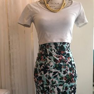 Floral bodycon skirt